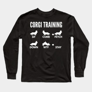 Corgi Training Cardigan Welsh Corgi Tricks Long Sleeve T-Shirt